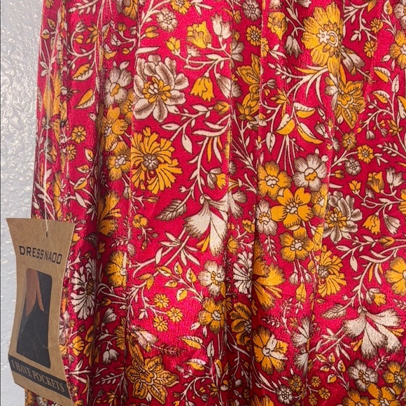 Bohemian Floral Maxi Dress in Red and Orange - Picture 10 of 14